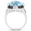 8.29 Carat Swiss Blue Topaz & Diamond Sterling Silver Ring