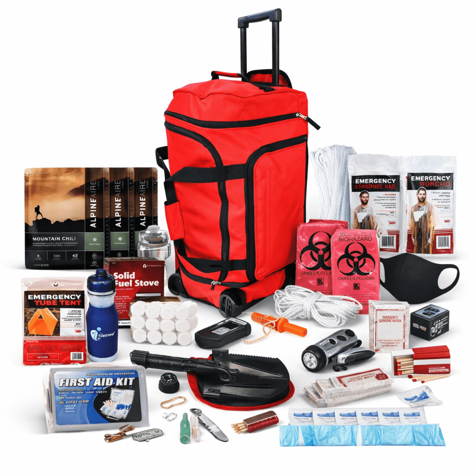 WSK 14-Day Deluxe Food Storage Emergency Survival Kit with Rolling Bag - Korvel