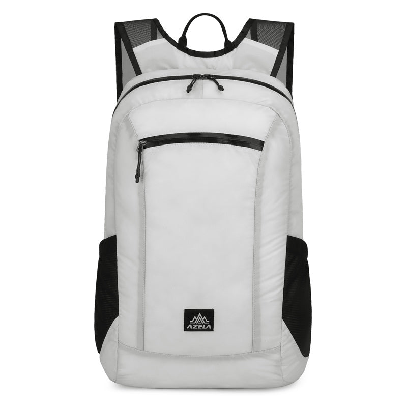 AZELA Lightweight Hiking Backpack, White Outdoor Travel Daypack With Multiple Pockets, Breathable Mesh Straps, Durable Casual Backpack For Men Women Camping Trekking - Korvel