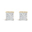 10K Yellow Gold Invisible-Set Princess-Cut Diamond Stud Earrings