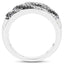 0.62 Carat Blue and White Diamond Sterling Silver Engagement Ring