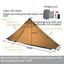 Tente de camping sans tige imperméable