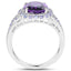 Bague en argent sterling de 5,90 carats en améthyste et tanzanite véritable