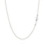 Chaîne en blé ronde en or blanc 14 carats - 1,0 mm