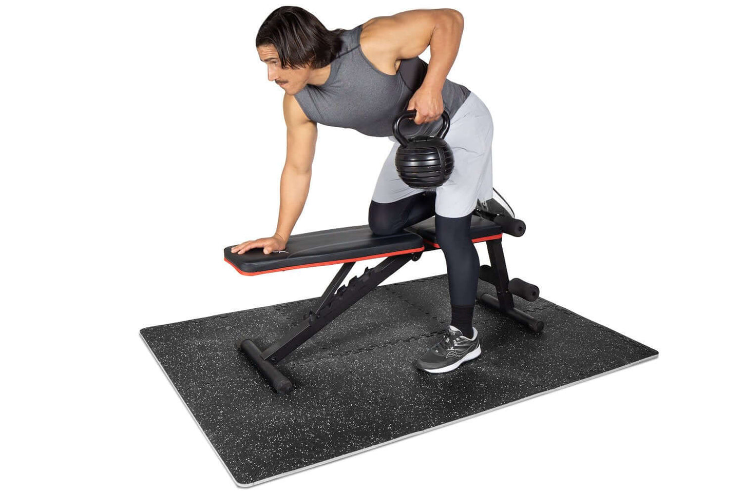 Rubber Top Exercise Puzzle Mat - 0.75in, 24sqft