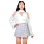 Women's Off The Shoulder Blouse - V-Neck Long Sleeve Top