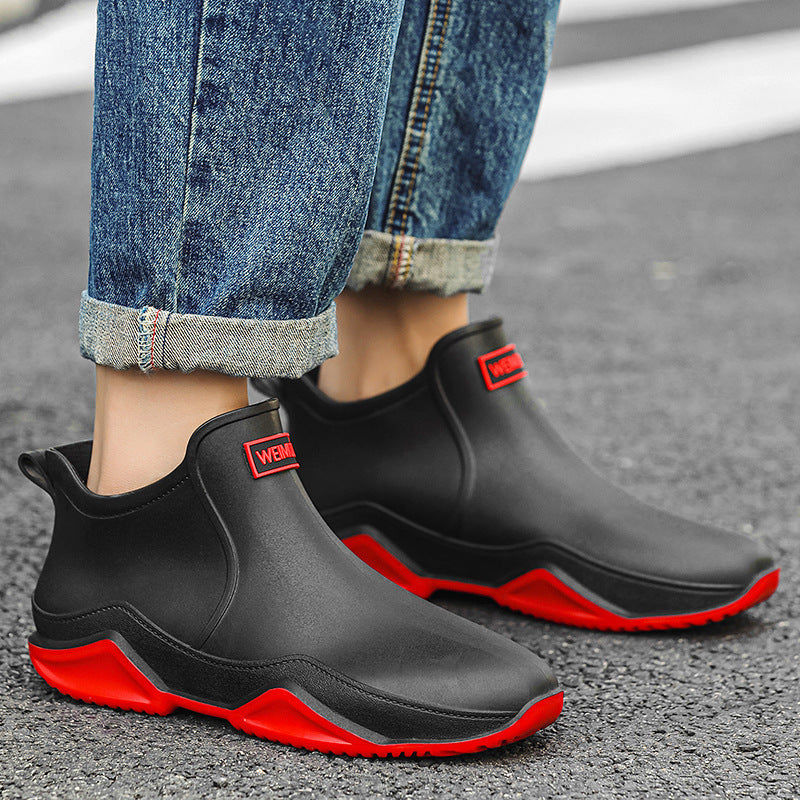 Bottes de pluie imperméables courtes pour hommes