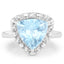 Bague en argent sterling avec topaze bleue et topaze blanche de 5,05 carats