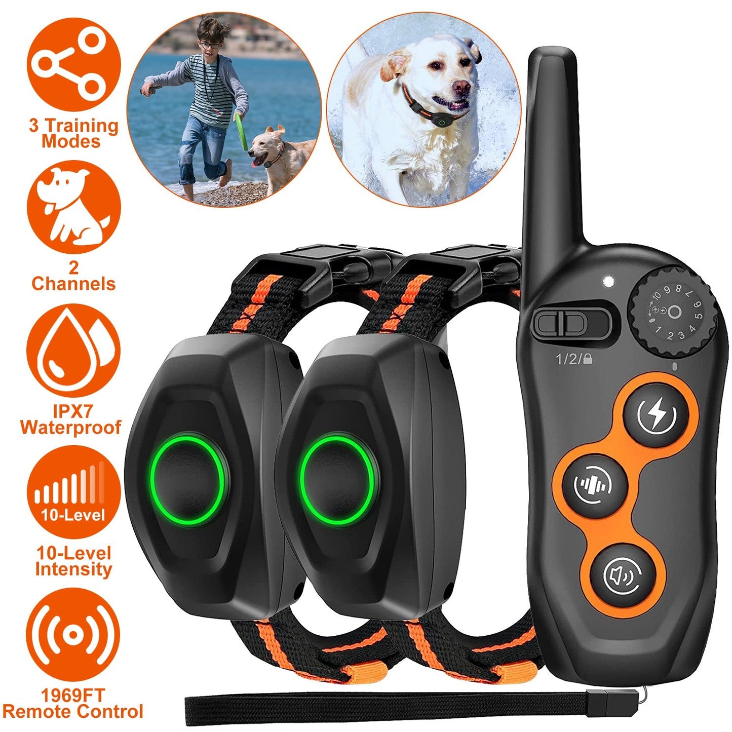 Collar de Entrenamiento para Perros Impermeable GBruno