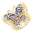 Bague de fiançailles en argent sterling avec tanzanite véritable de 2,50 carats