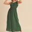 Chic Side Slit Round Neck Sleeveless Midi Dress for Women
