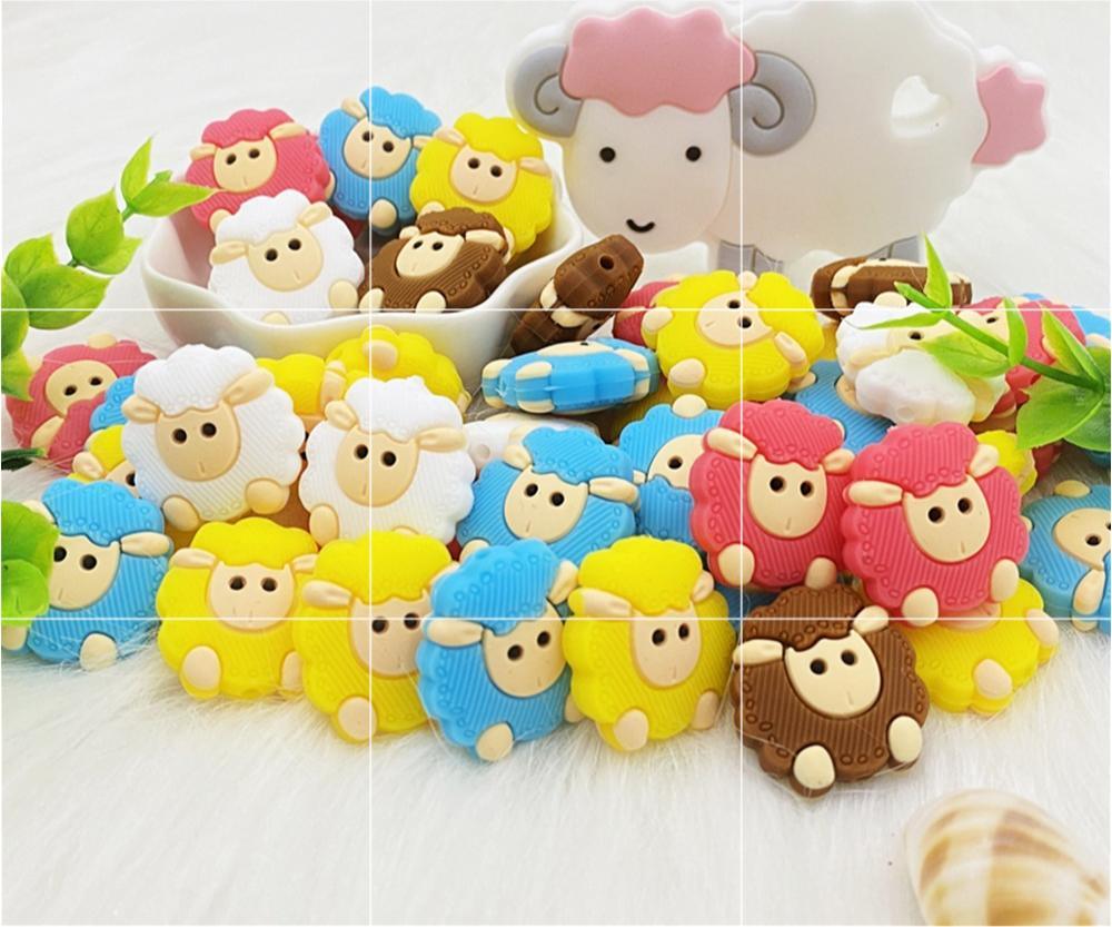 5pcs Juguetes de Silicona para la Dentición de Animales de Caricatura para Recién Nacidos