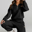 Ensemble actif à col zippé et pantalon à cordon