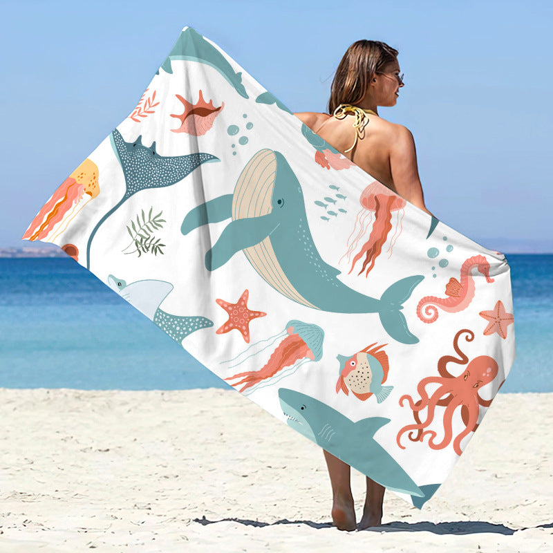 Double-Sided Velvet Microfiber Beach Towel