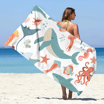 Double-Sided Velvet Microfiber Beach Towel