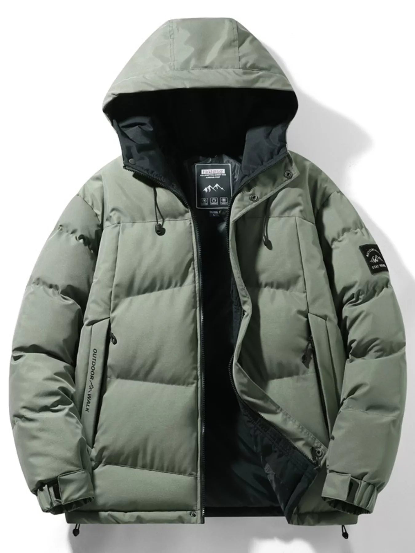 Veste matelassée à capuche pour hommes en grande taille pour un confort en extérieur