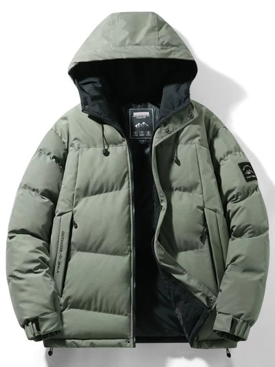 Veste matelassée à capuche pour hommes en grande taille pour un confort en extérieur