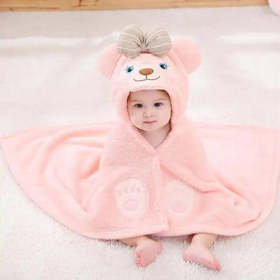 Toallas de baño con capucha rosa de princesa para bebés