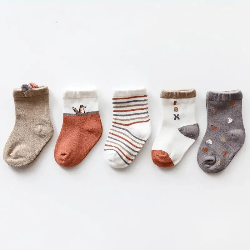 Adorable Cotton Cartoon Socks for Baby Girls - Soft & Stylish for Every Season - Korvel