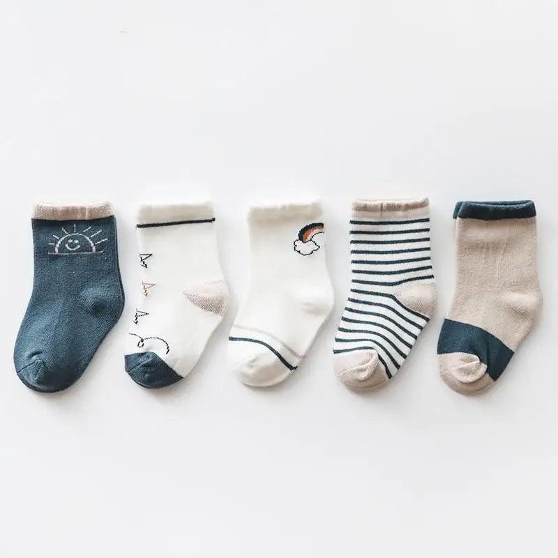 Adorable Cotton Cartoon Socks for Baby Girls - Soft & Stylish for Every Season - Korvel