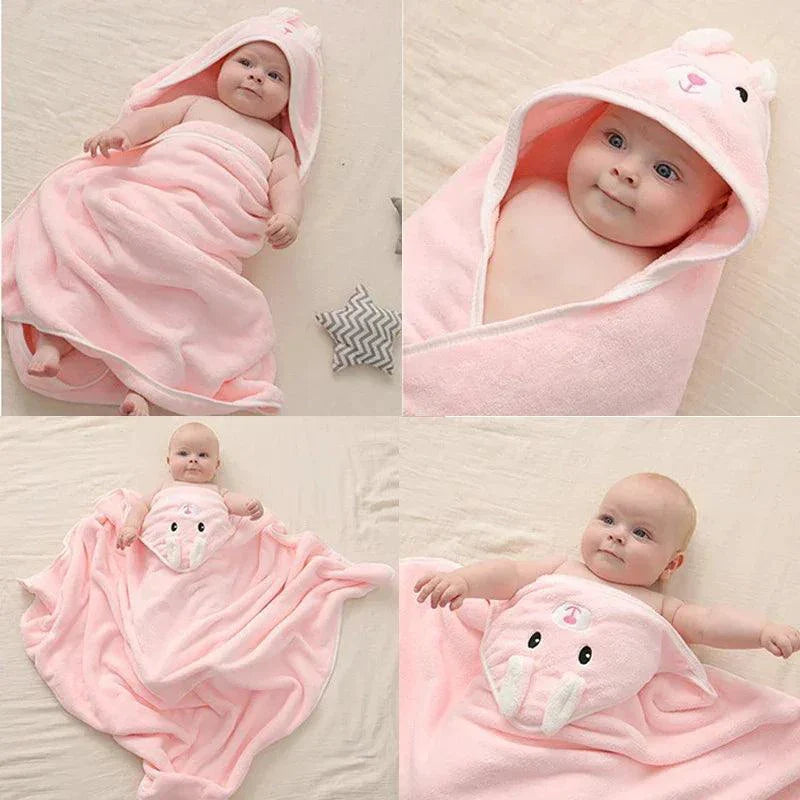 Adorable Baby Hooded Bath Towels for Newborns and Toddlers