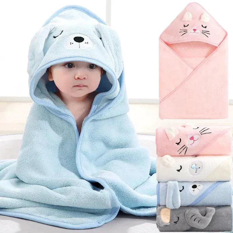 Adorable Baby Hooded Bath Towels for Newborns and Toddlers