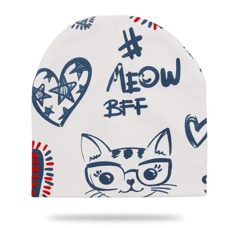 Gorros de Algodón Suave con Dibujos Animados para Niños y Niñas - Otoño e Invierno