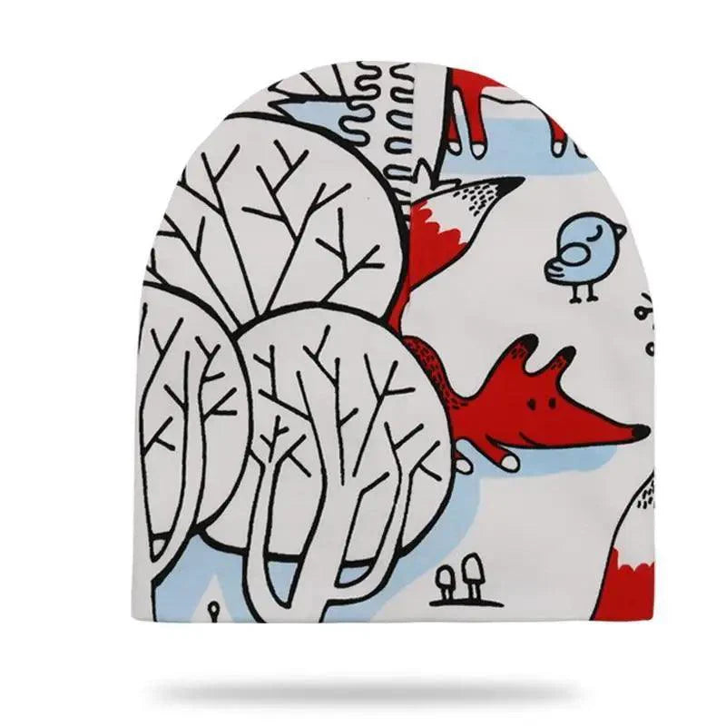 Gorros de Algodón Suave con Dibujos Animados para Niños y Niñas - Otoño e Invierno
