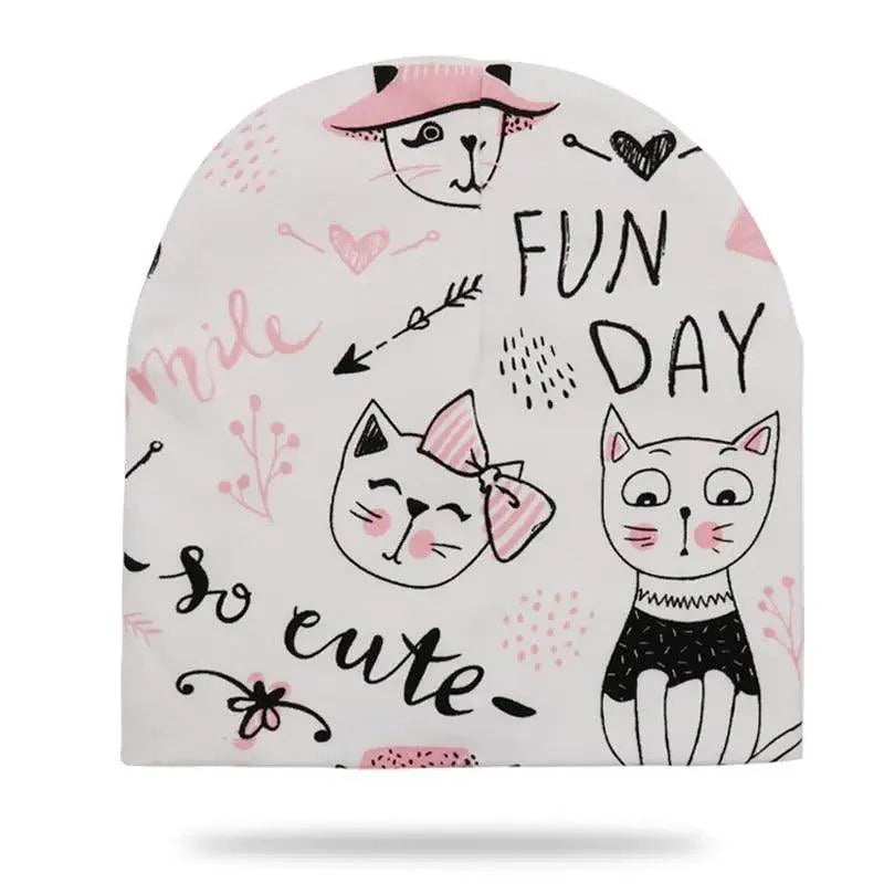 Gorros de Algodón Suave con Dibujos Animados para Niños y Niñas - Otoño e Invierno