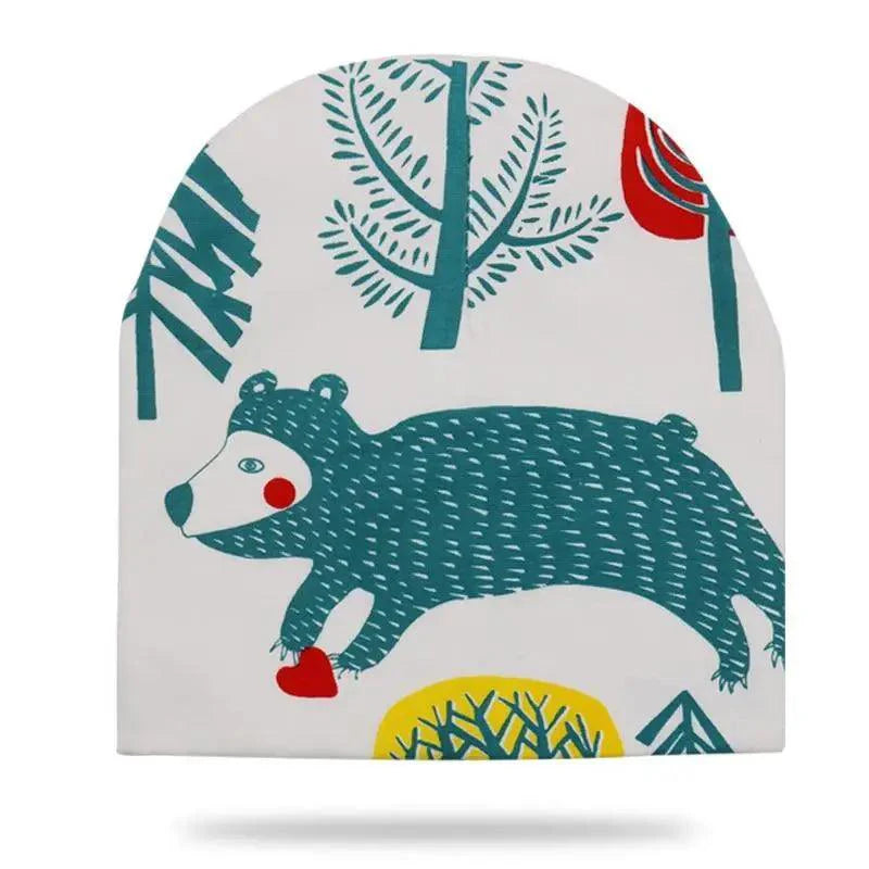 Gorros de Algodón Suave con Dibujos Animados para Niños y Niñas - Otoño e Invierno