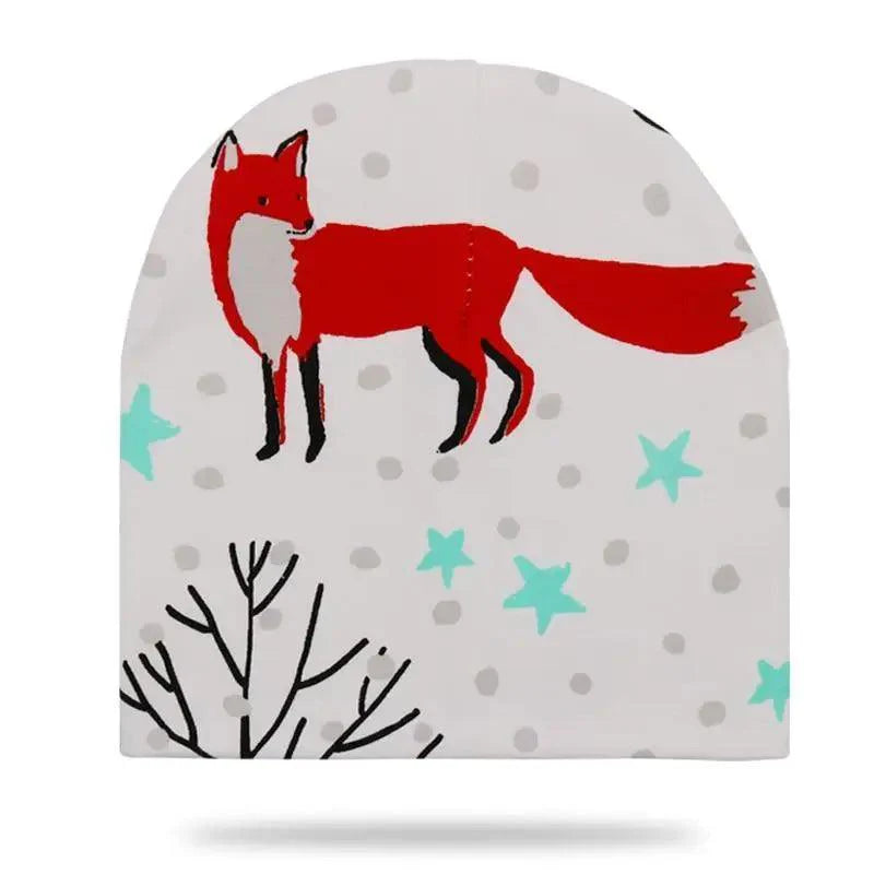 Gorros de Algodón Suave con Dibujos Animados para Niños y Niñas - Otoño e Invierno