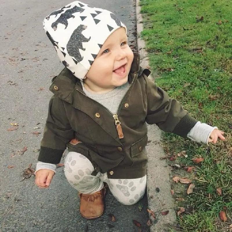 Gorros de Algodón Suave con Dibujos Animados para Niños y Niñas - Otoño e Invierno