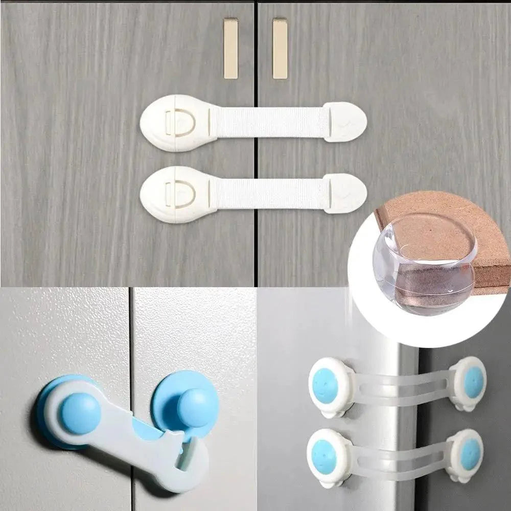 Child Safety Cabinet Locks - Durable Plastic Protection for Kids - Korvel