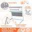 Cuna de Lado Ajustable para Bebés - Gris