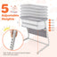 Cuna de Lado Ajustable para Bebés - Gris