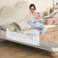 Barrière de lit pliable pour un sommeil sécurisé des tout-petits - Blanc