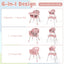 Juego de Mesa y Silla Convertible 4 en 1 para Bebés - Rosa