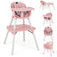 Juego de Mesa y Silla Convertible 4 en 1 para Bebés - Rosa