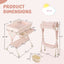 Gbruno Baby Diaper Changing Table with Water Basin - Pink