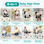 6-in-1 Convertible Baby High Chair - Black
