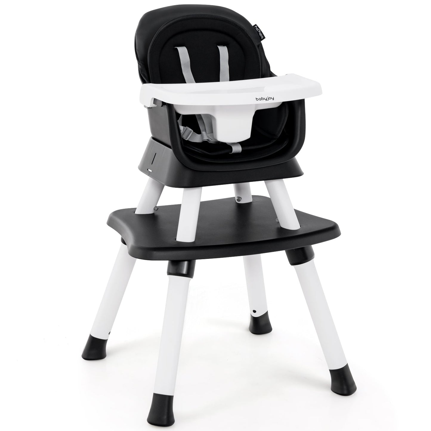 6-in-1 Convertible Baby High Chair - Black