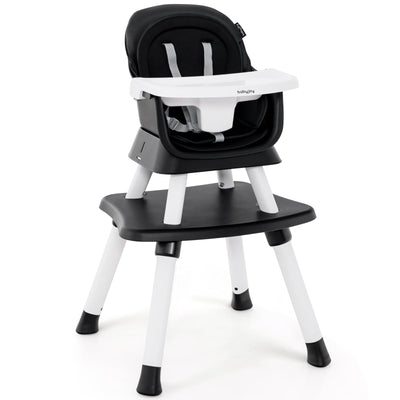 6-in-1 Convertible Baby High Chair - Black