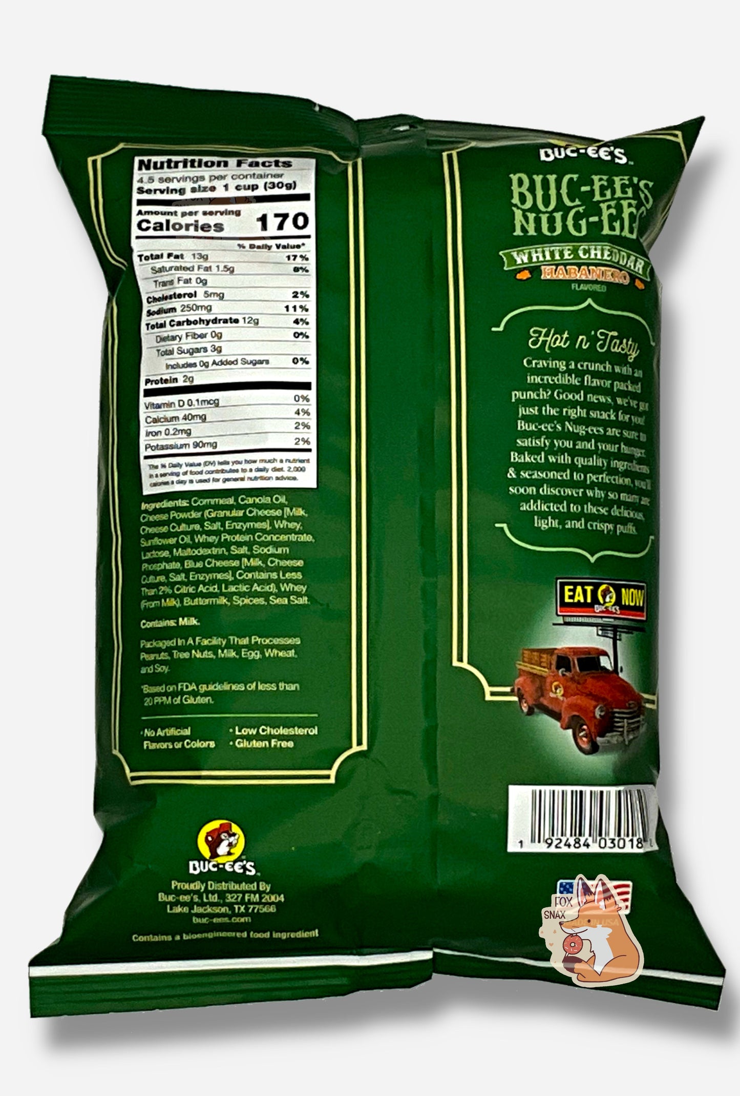 Nug-ees Habanero au Cheddar Blanc de Buc-ee's