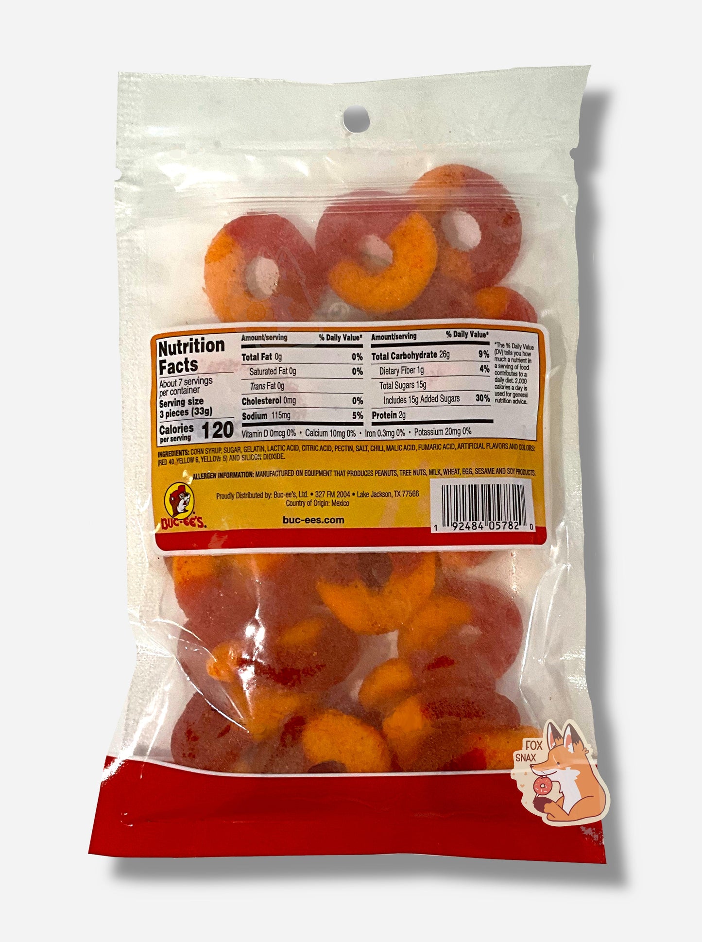 Buc-ee's Chamoy Peach Rings - Sweet & Spicy Treats