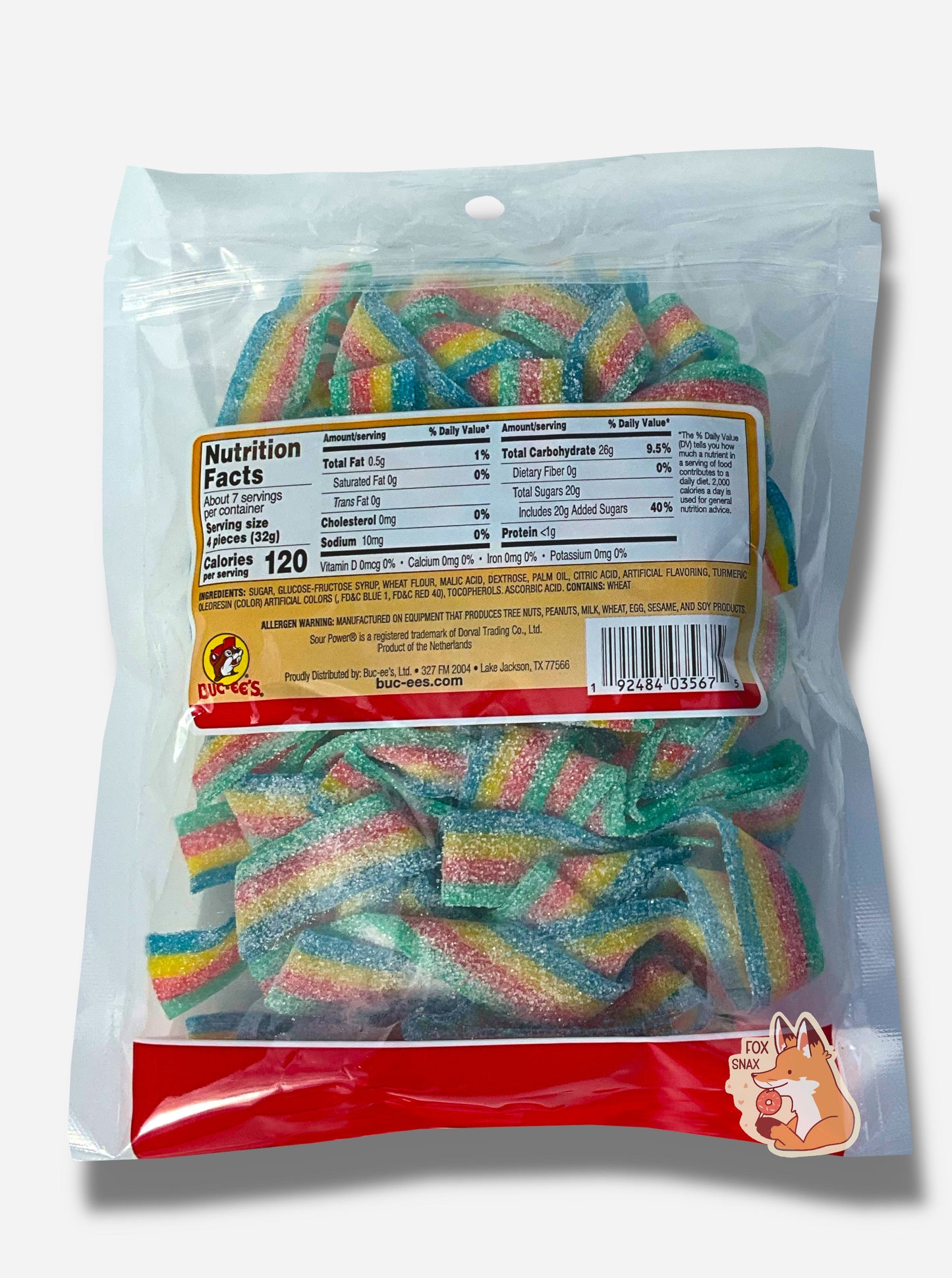 Ceintures de bonbons Quattro Sour Power de Buc-ee's