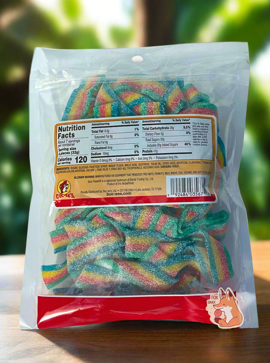 Ceintures de bonbons Quattro Sour Power de Buc-ee's