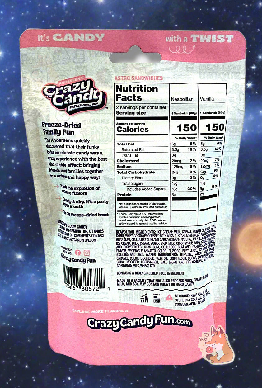 Andersen's Astro Sandwiches - Freeze-Dried Ice Cream Treats