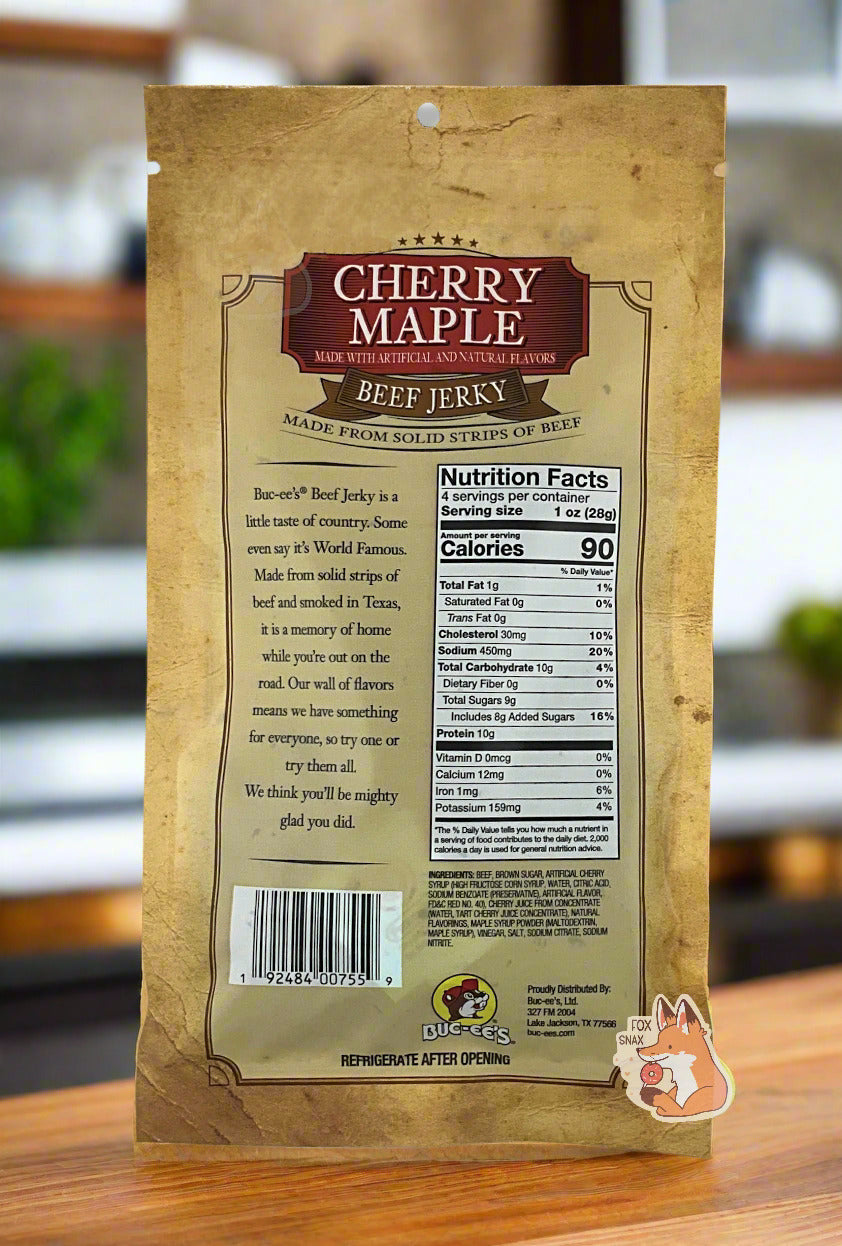 Buc-ee's Cherry Maple Beef Jerky - 4 oz