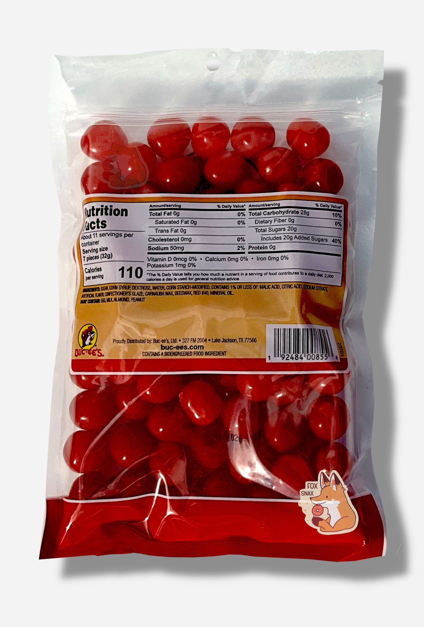 Buc-ee's Cherry Sours - Bold & Chewy Candy