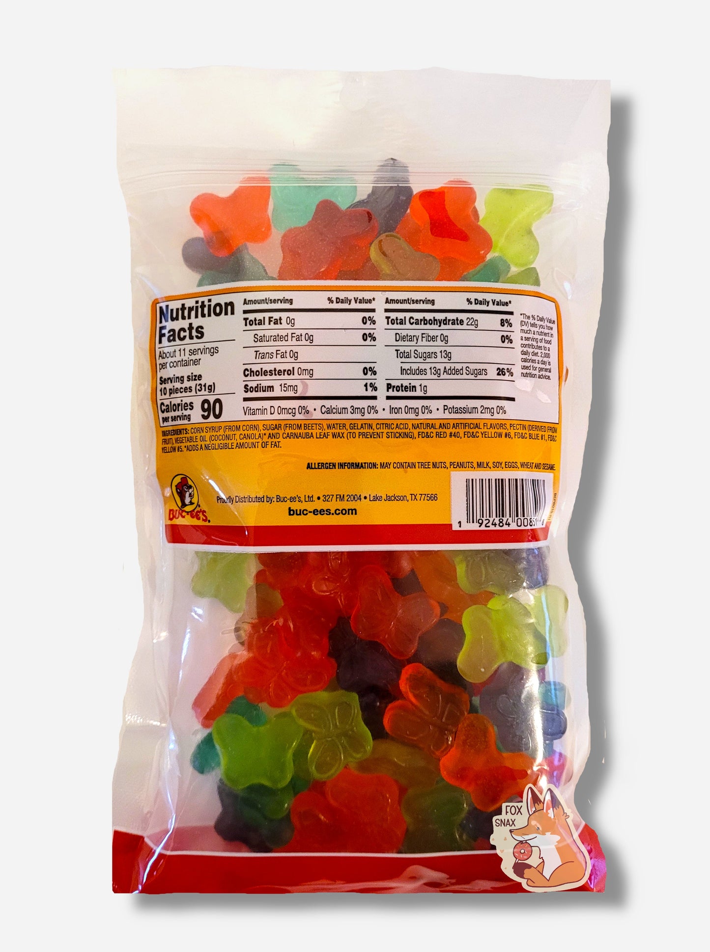 Mini Mariposas Gummi de Buc-ee's - Sabores Variados